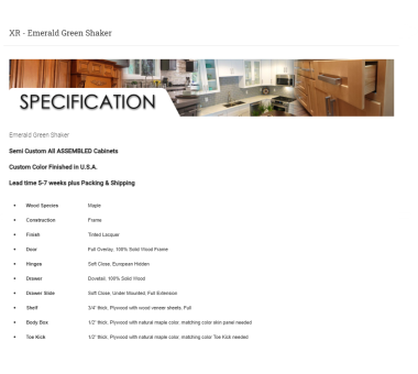 XR - Emerald Green Shaker